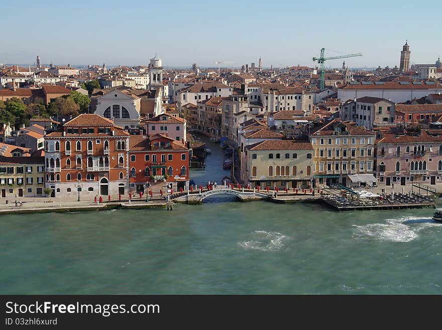 A view of Venice taken from the grand canal. A view of Venice taken from the grand canal