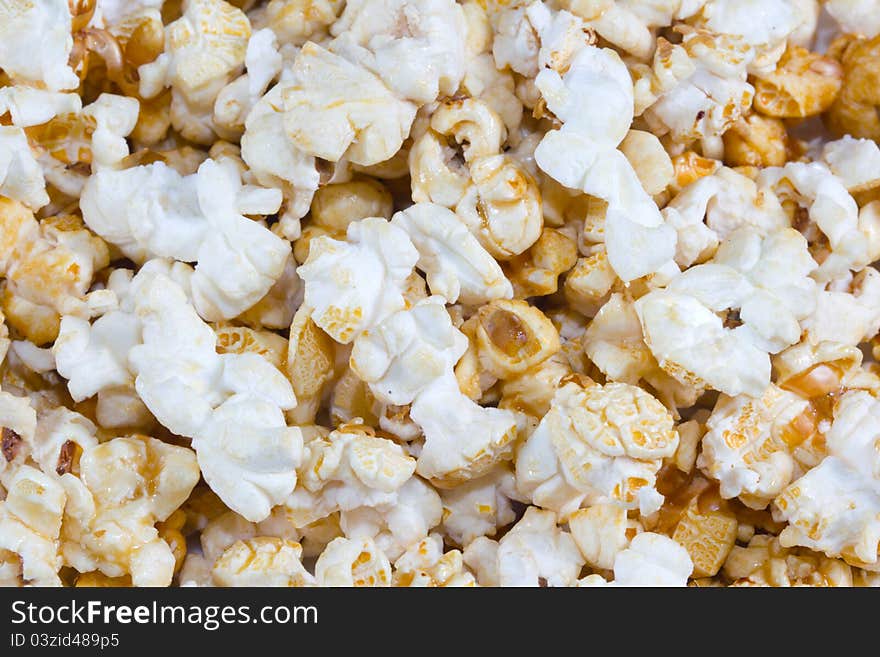 Close up of a popcorn background. Close up of a popcorn background.