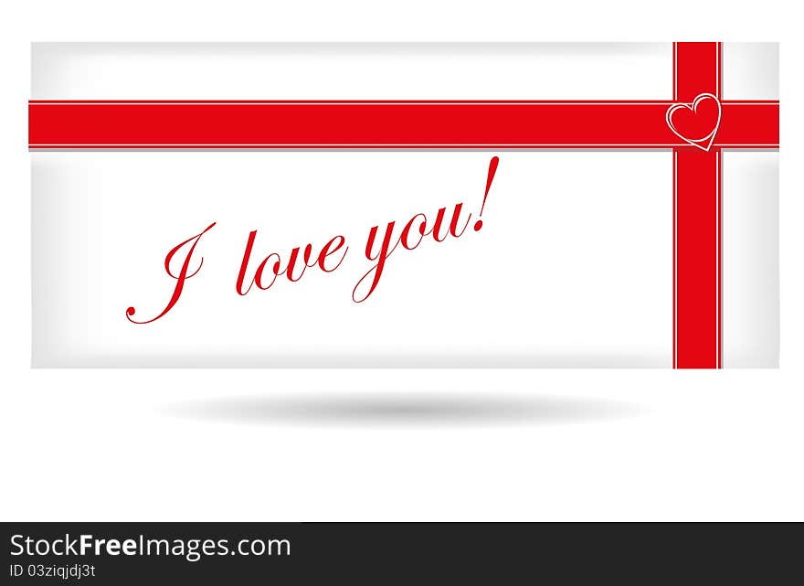 The white illustration of valentines day: I love you on a white background. The white illustration of valentines day: I love you on a white background