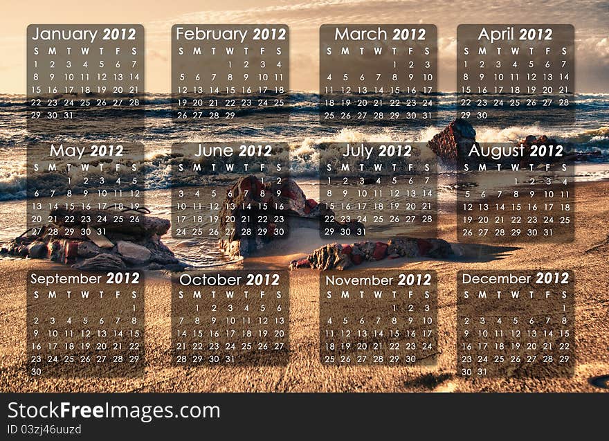 2012 year calendar