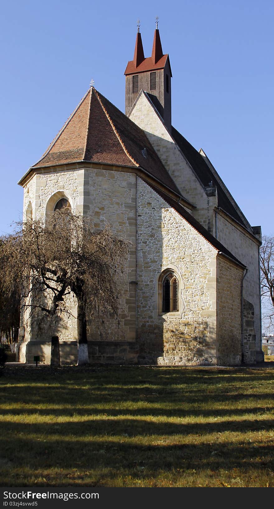 Fortified church Mansatur in Cluj Napoca, Romania from 9 Century. Fortified church Mansatur in Cluj Napoca, Romania from 9 Century