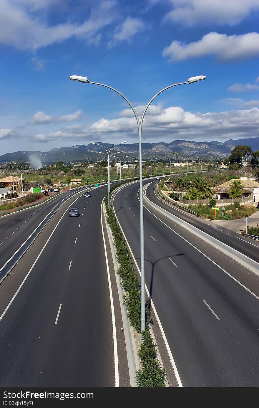 Highway in Majorca (Spain)