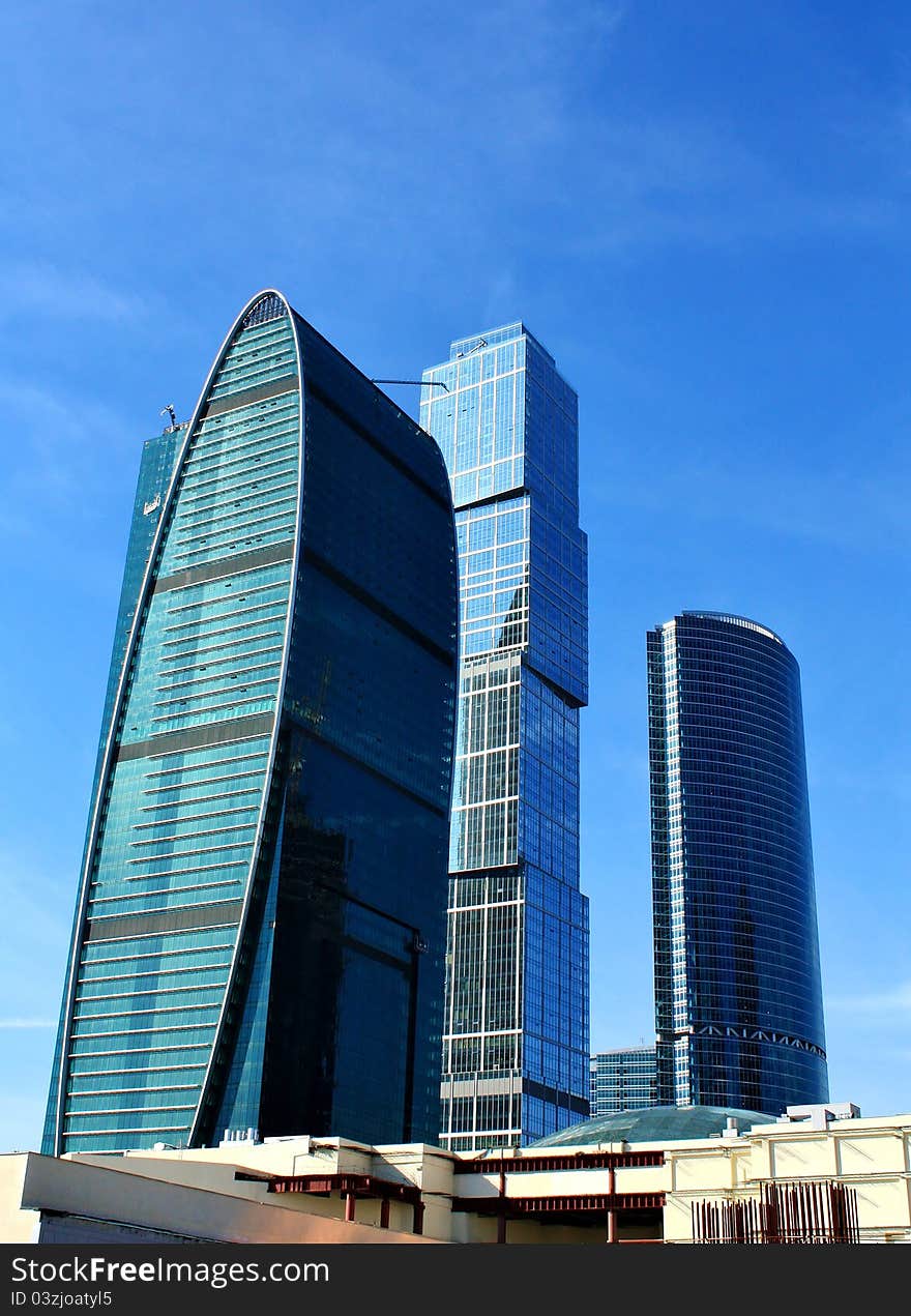 Buildings of the area Moscow City