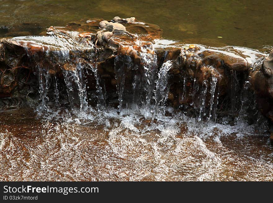 Stream in mountain in a geological park