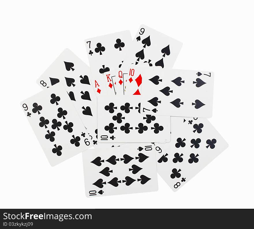 Game cards icons isolated on white background