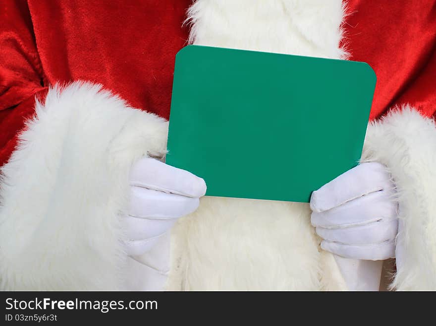 Santa Holding Chalkboard Sign 2