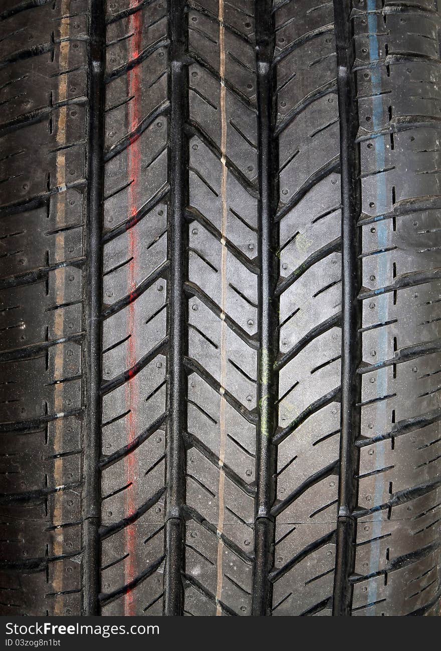 Pattern of new tire texture background