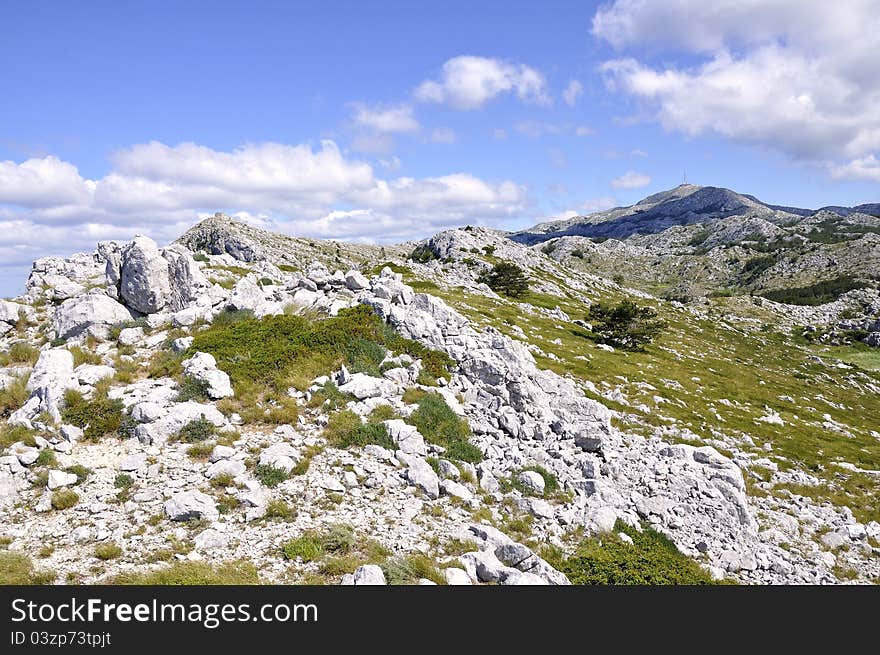 Biokovo Mountain with sveti jure peak