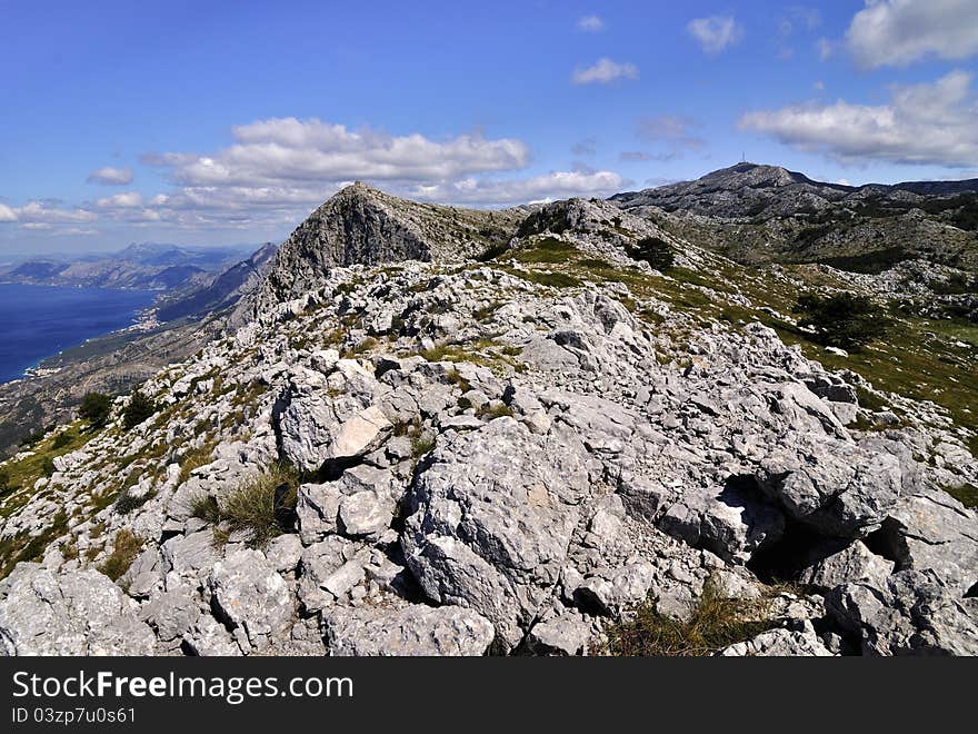 Biokovo Mountain with sveti jure peak