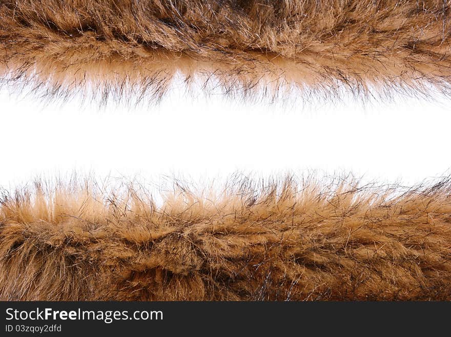 Fluffy wool texture on white background