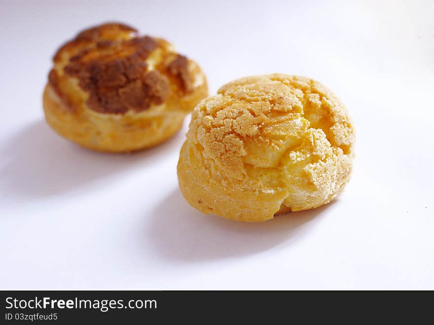 Two baked bread in a table