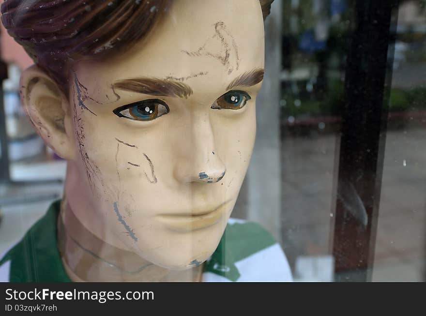 Old dummy in a shop in Lusaka. Old dummy in a shop in Lusaka