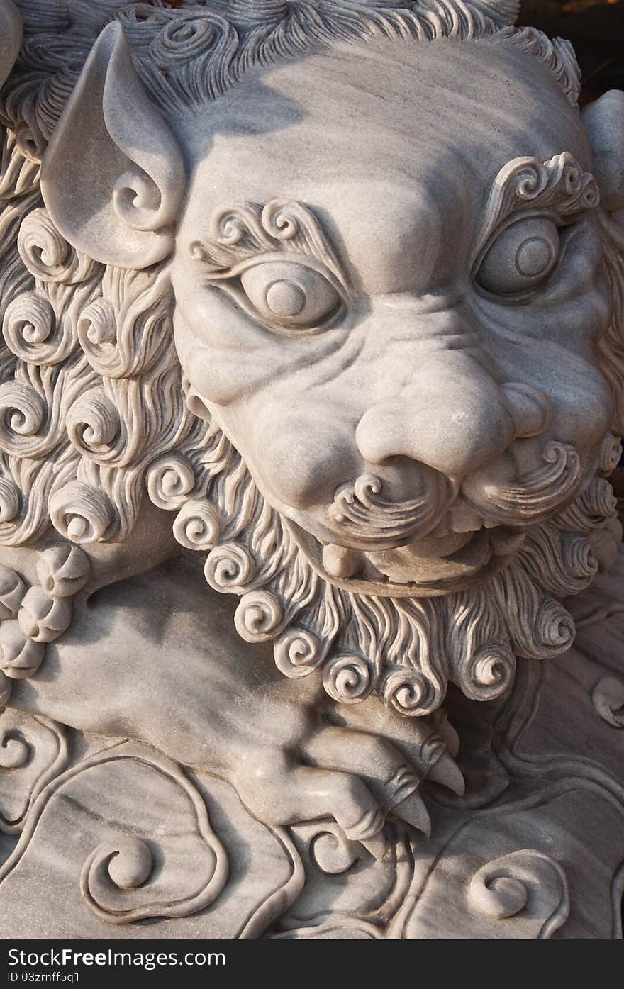 Ancient Marble Lion Sculpture