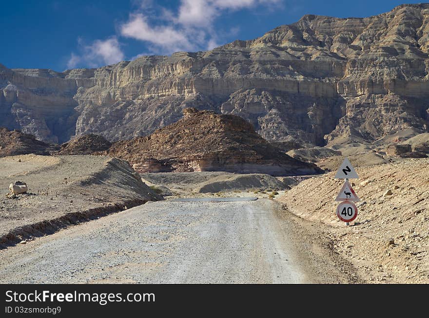 View on central canyon of Timna park, Israel