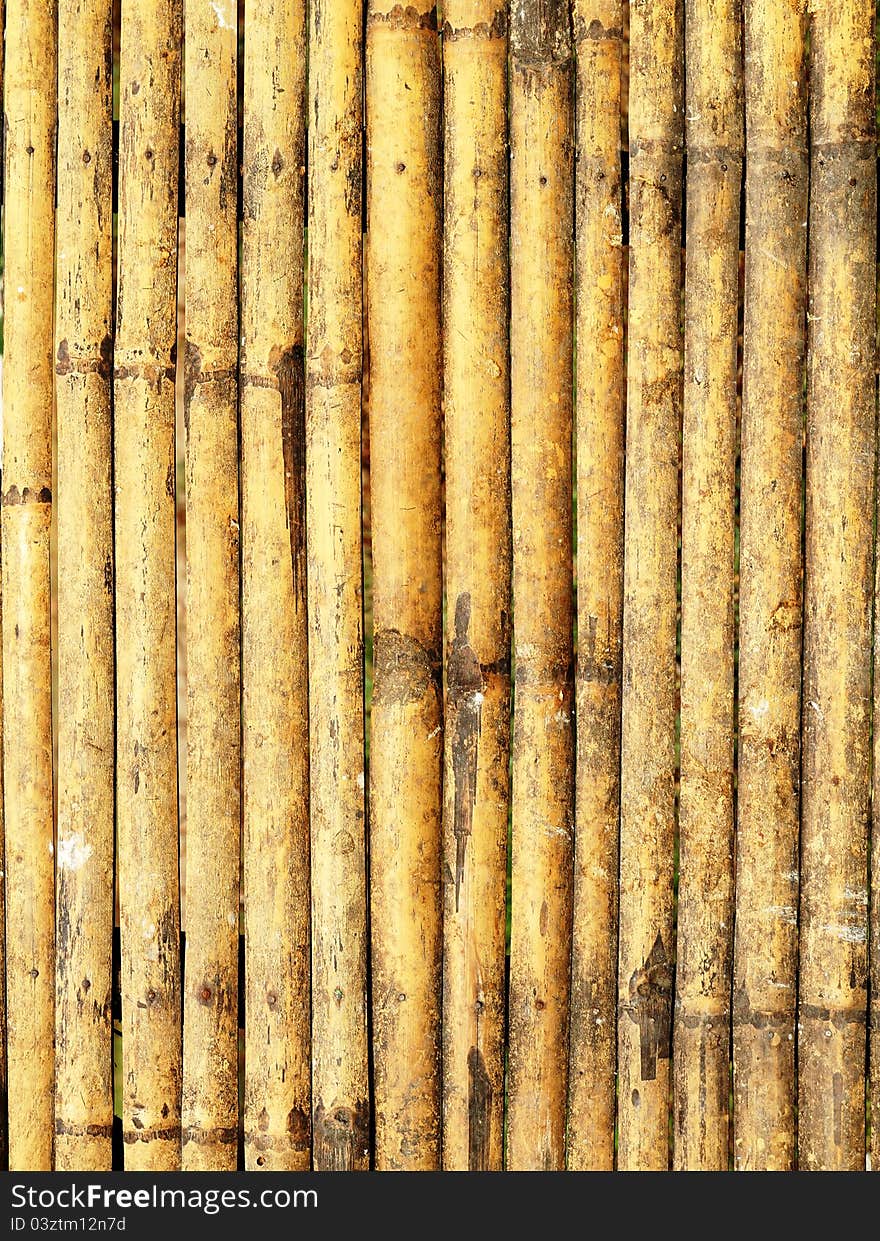 Old bamboo wall texture background