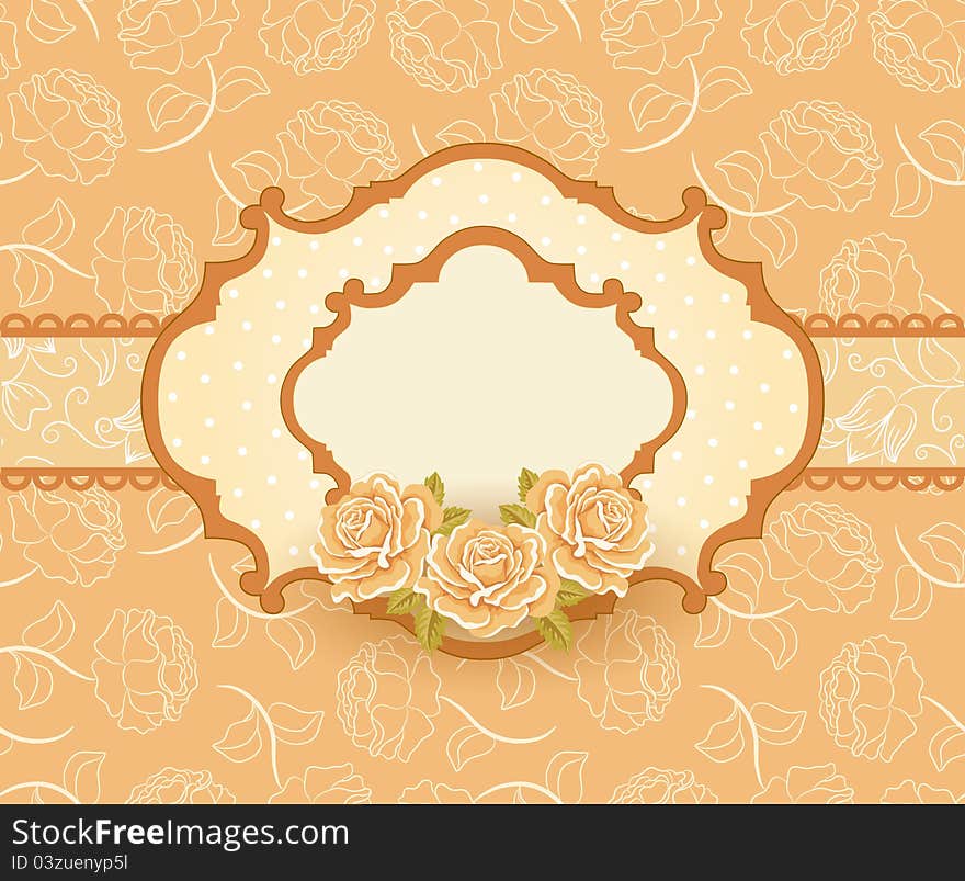 Floral background with roses