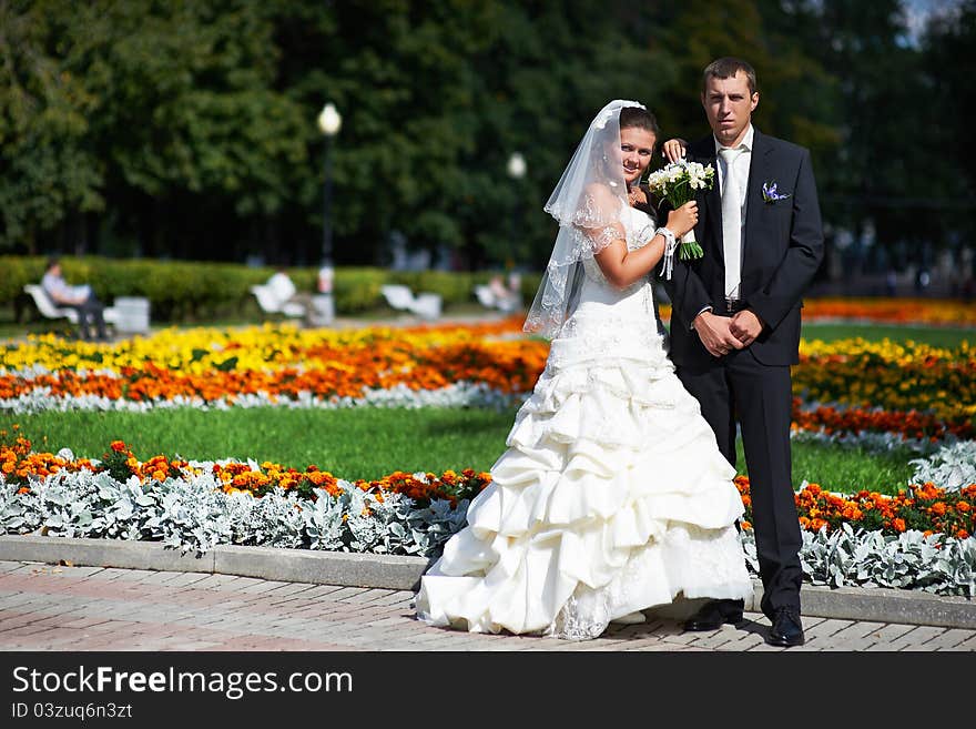 Happy Groom And Bride