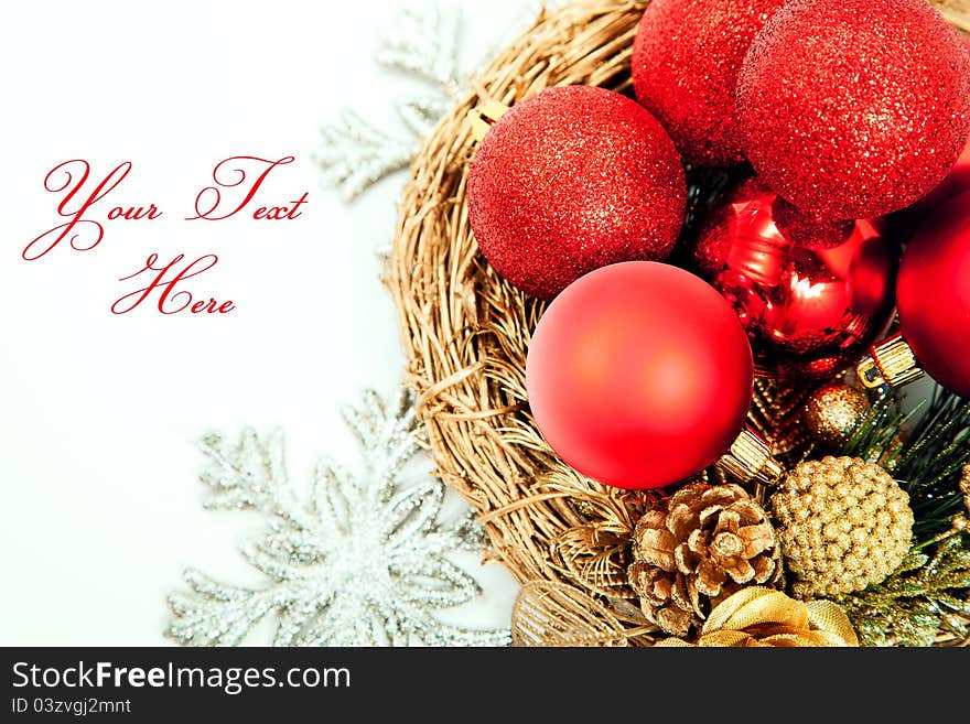 Happy New Year and Christmas background with space for text. Happy New Year and Christmas background with space for text