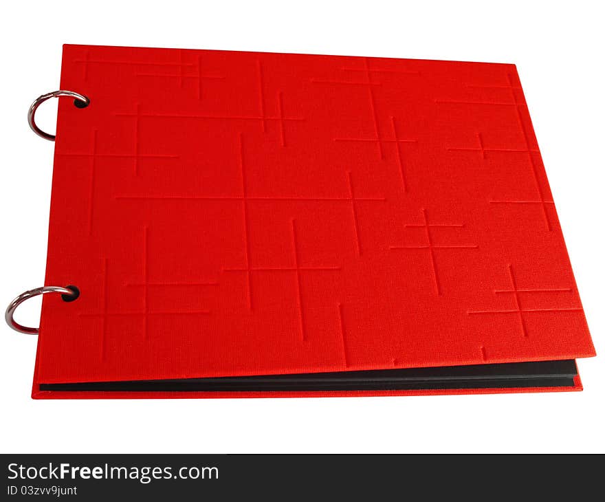 Lovely Photo Album/ Book in red isolated on white. Lovely Photo Album/ Book in red isolated on white