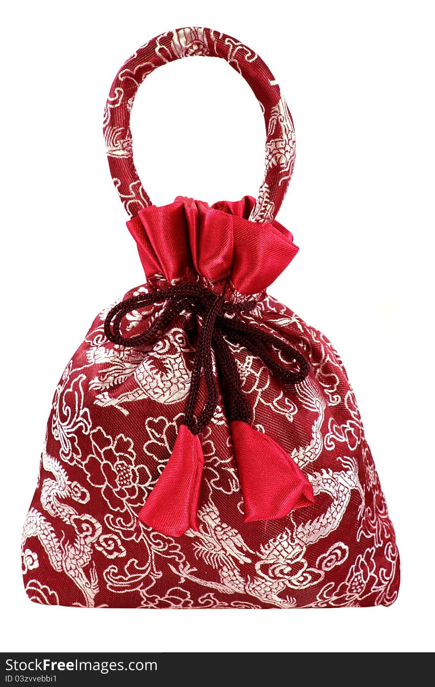 Red silky money bag, Lucky Pouch