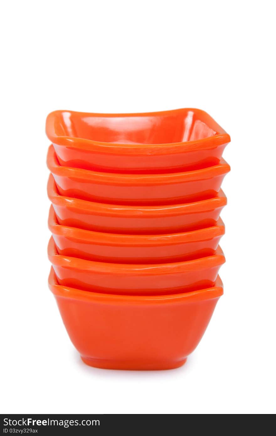 Orange Plastic Bowl