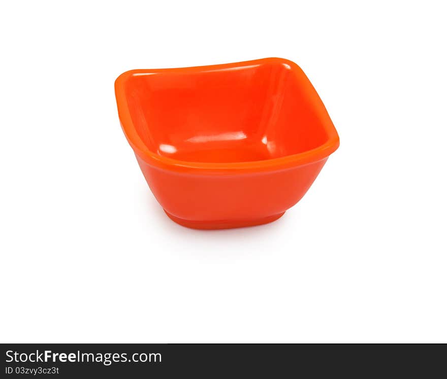 Orange Plastic Bowl