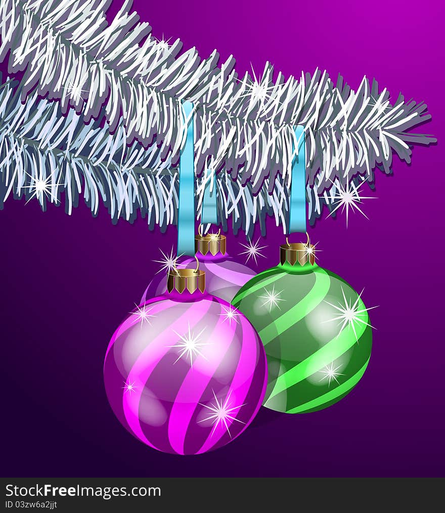 Purple Christmas Balls