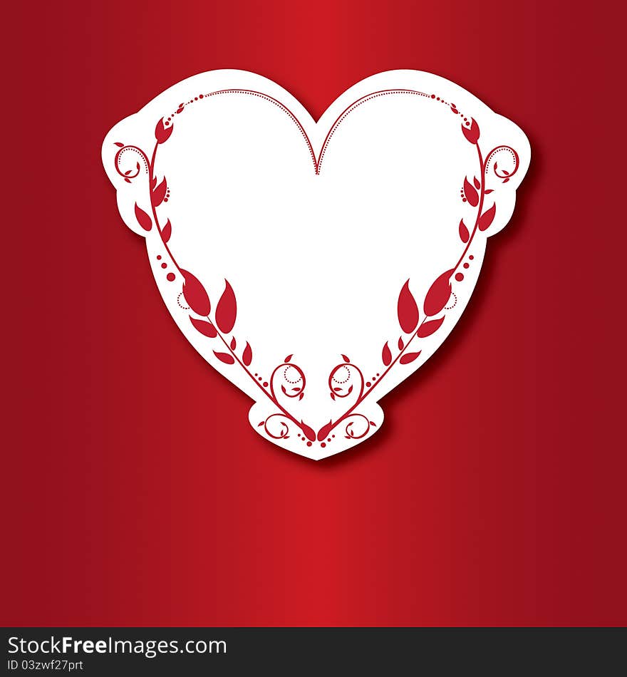 Valentine card with heart