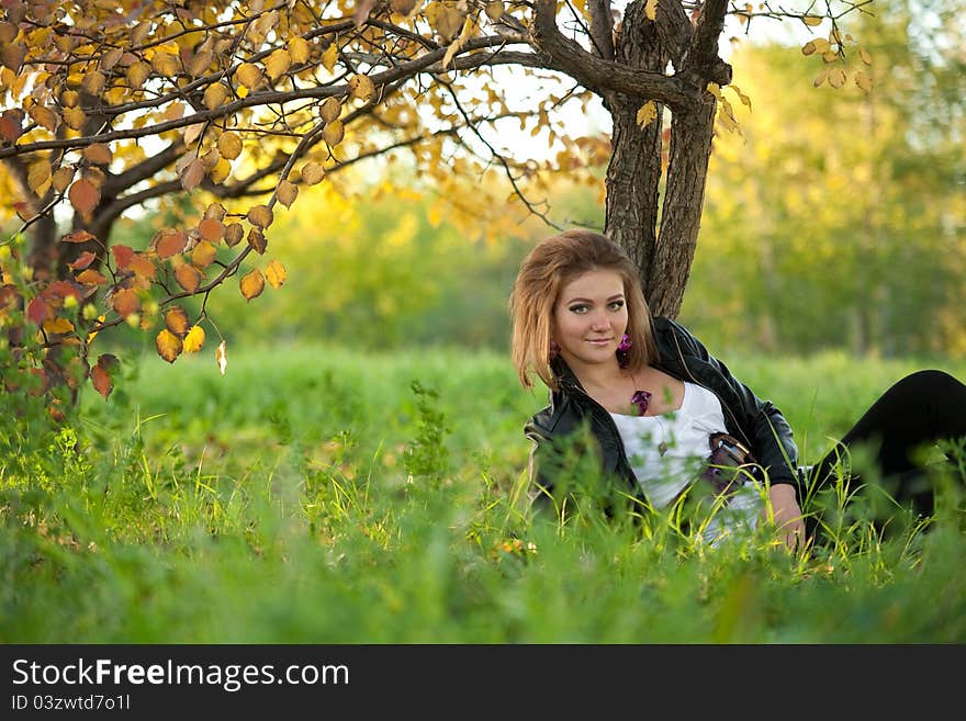 Girl On A Walk In The Park