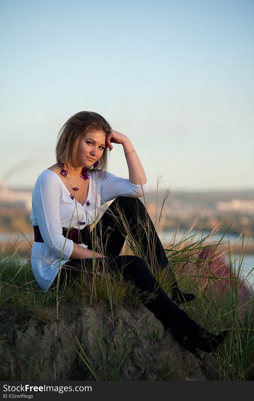 Girl on a walk in the park