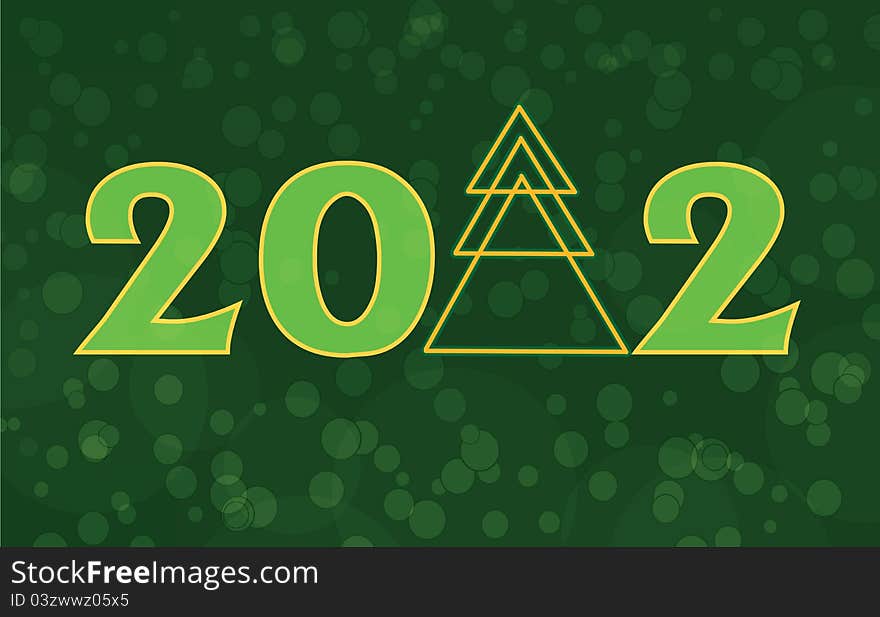 Happy New Year 2012 - illustration