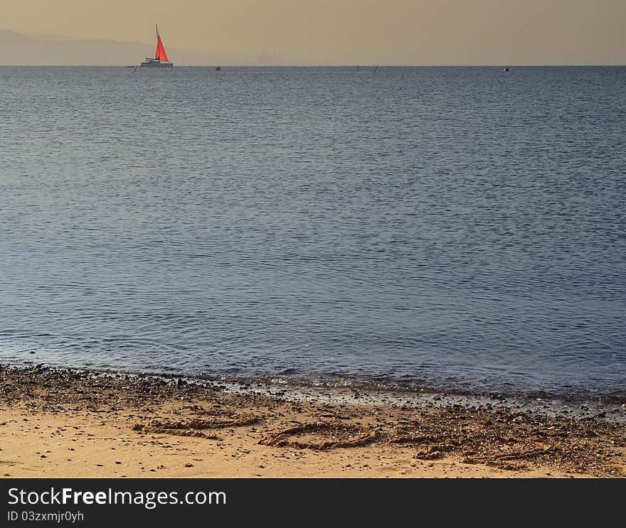 2012 year on the beach of Eilat, Israel