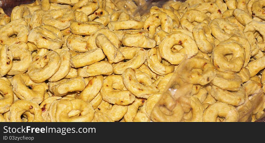 Typical food of south italy named taralli