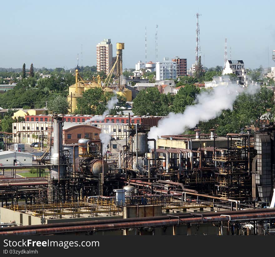 View of chemical plant in argentina