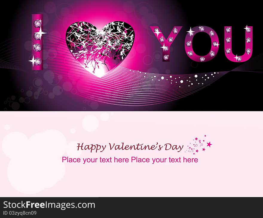 Valentine day wallpaper & greeting card