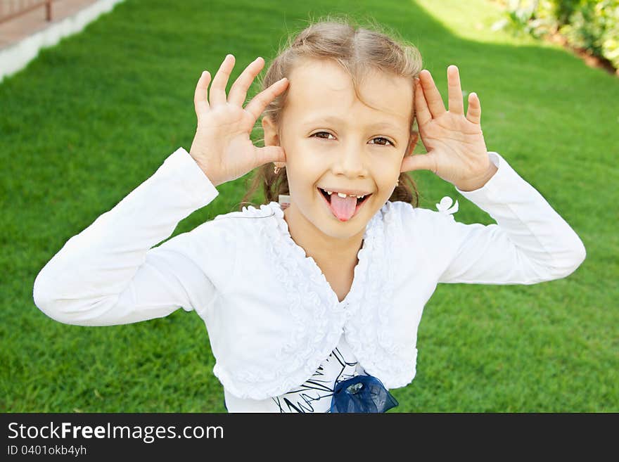 Girl Showing Funny Faces