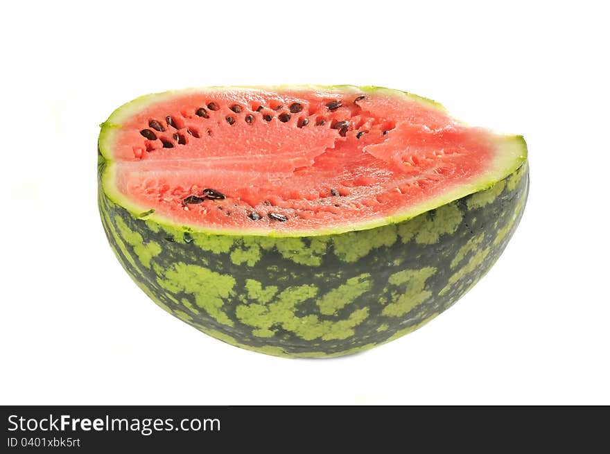 A half of watermelon isolated on a white background