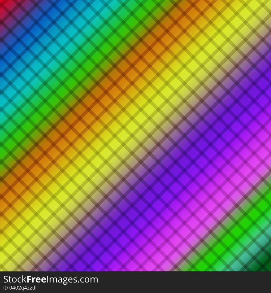 Colored background of checkers and intersecting overlay lines. Colored background of checkers and intersecting overlay lines