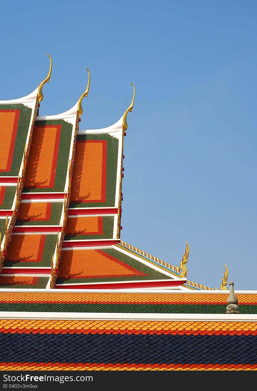 Unique rooftop of thailand temple - wat pho - distinguish it from other temples in the world. Unique rooftop of thailand temple - wat pho - distinguish it from other temples in the world