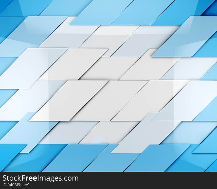 Abstract background with blue cubes