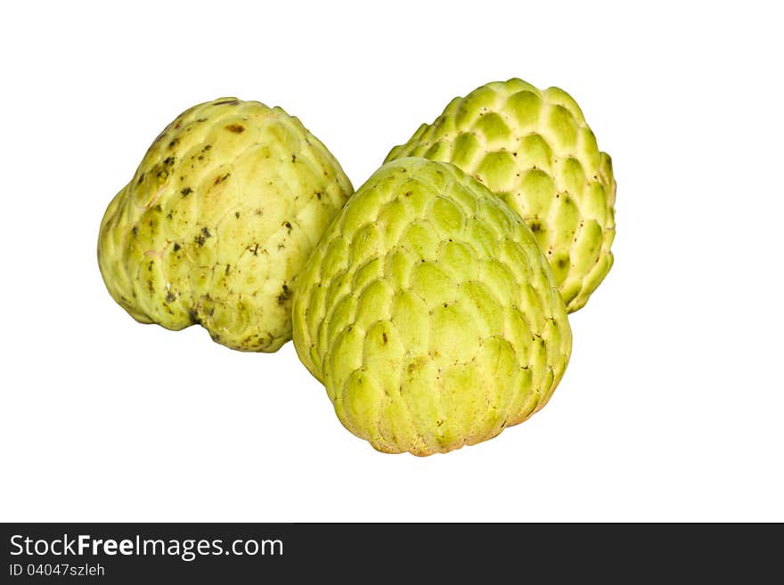 Custard-apple isolate on white background