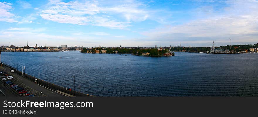 Wide panoramic view of Stockholm. Wide panoramic view of Stockholm