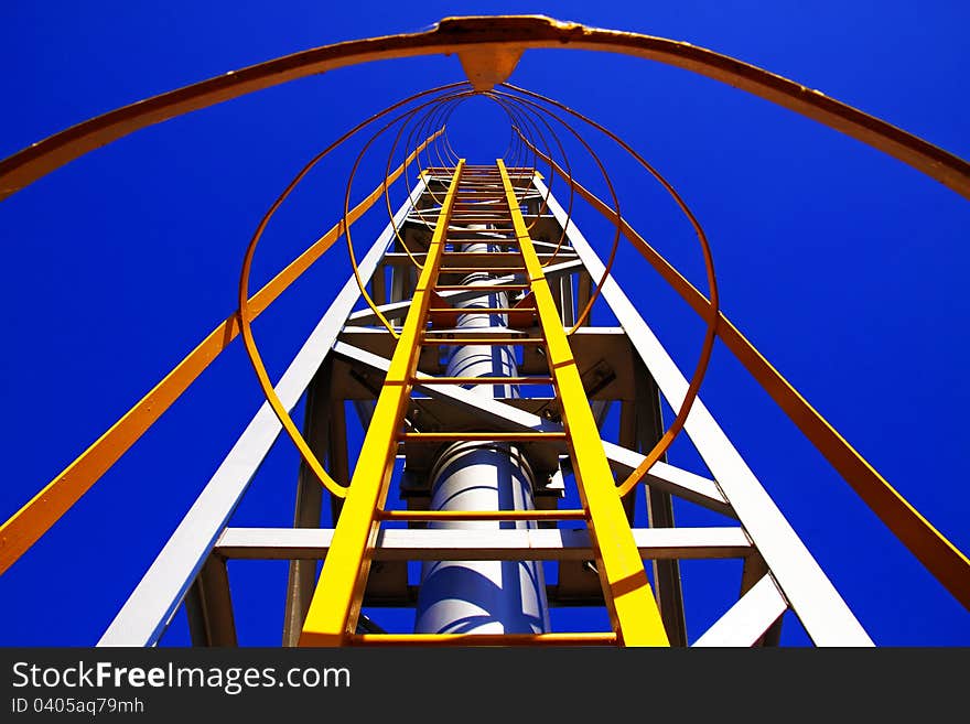 Ladder up to the top of Vent Stack. Ladder up to the top of Vent Stack