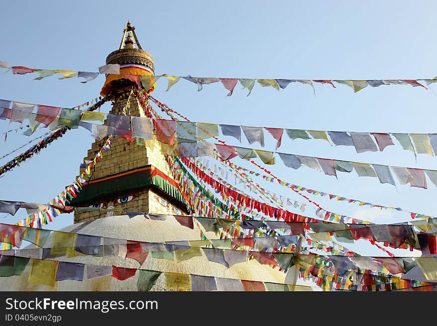 Bodnath Stupa in Kathmandu, Nepal. Bodnath Stupa in Kathmandu, Nepal