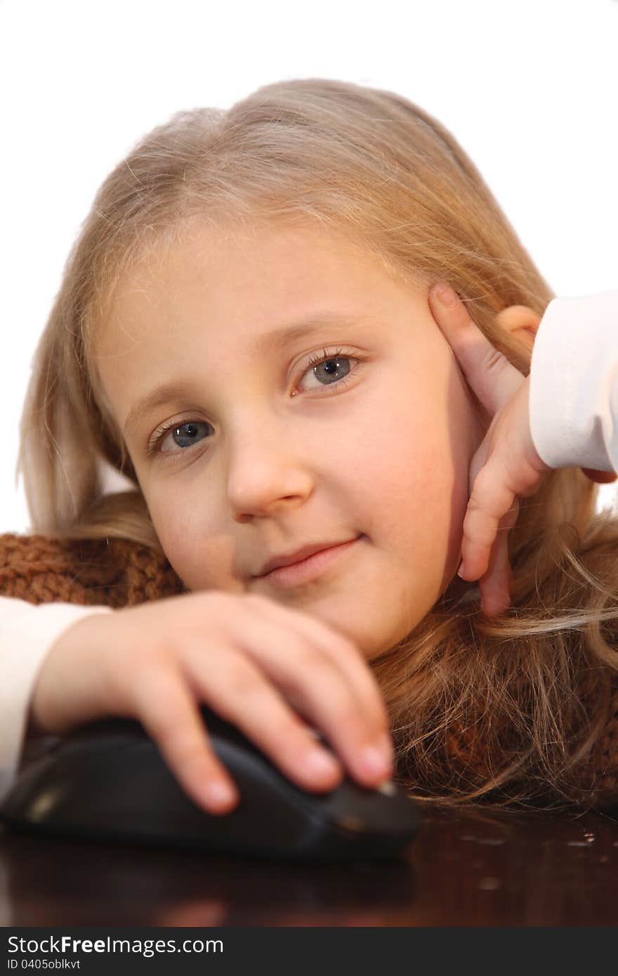 Blond girl portrait