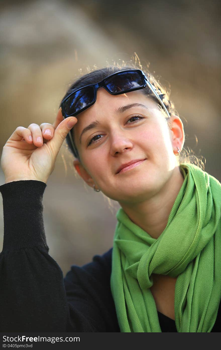 Portrait of a young girl brunette