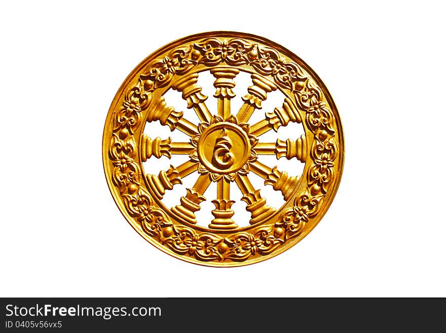 Wheel of Dhamma is symbol of Buddhism. Wheel of Dhamma is symbol of Buddhism