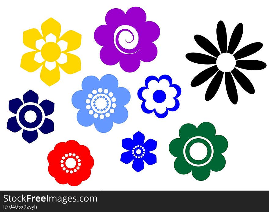 Vector illustration of flowers to the design. Vector illustration of flowers to the design