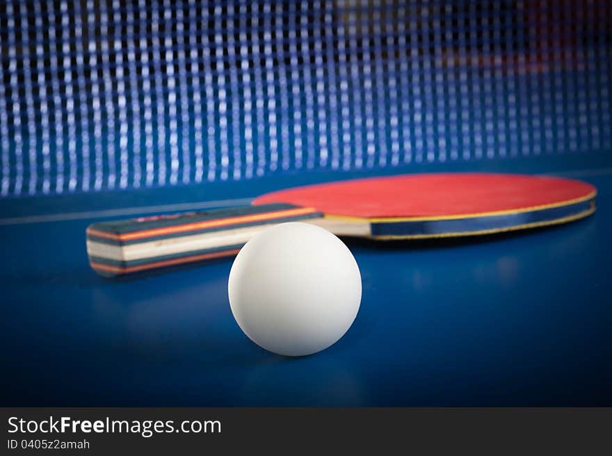 Equipment for table tennis - racket, ball, table