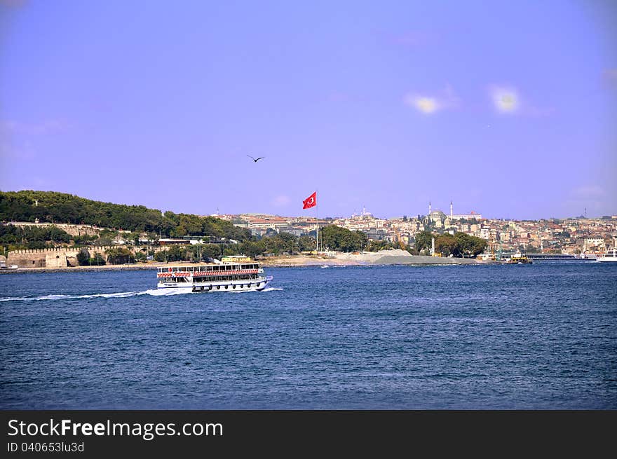 Bosporus and the landscape of Istanbul